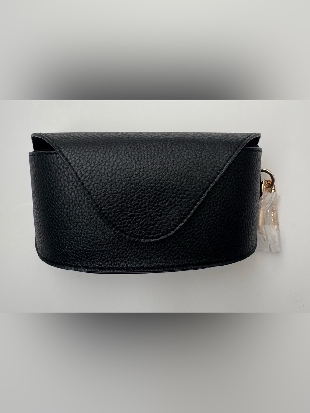 Loewe Black Pebbled Leather Sunglasses Case with Tassel